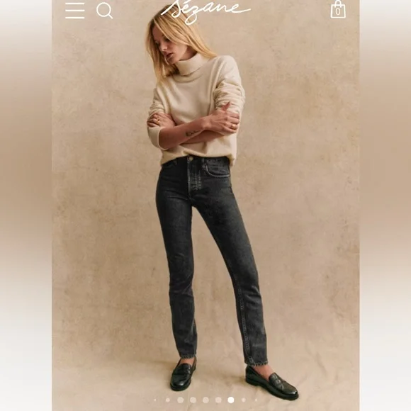 Sezane brut sexy black jeans - Picture 3 of 13